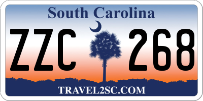 SC license plate ZZC268