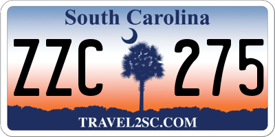 SC license plate ZZC275