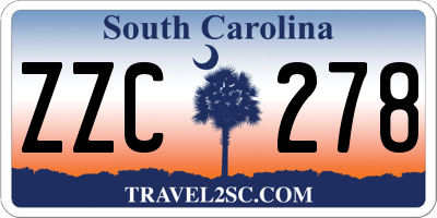 SC license plate ZZC278