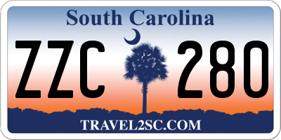 SC license plate ZZC280