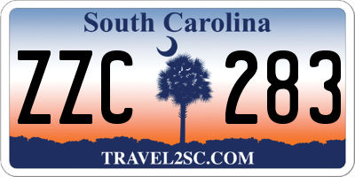 SC license plate ZZC283