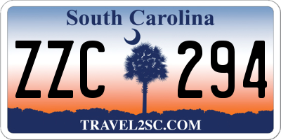 SC license plate ZZC294