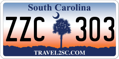 SC license plate ZZC303