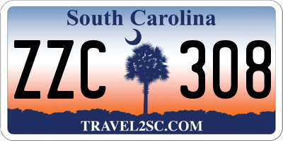 SC license plate ZZC308