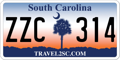 SC license plate ZZC314