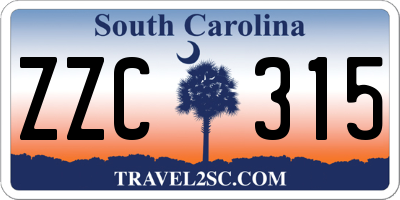 SC license plate ZZC315