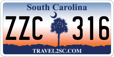SC license plate ZZC316
