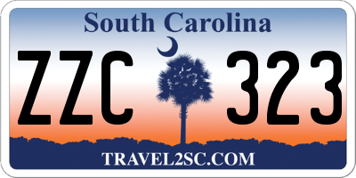 SC license plate ZZC323