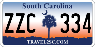 SC license plate ZZC334