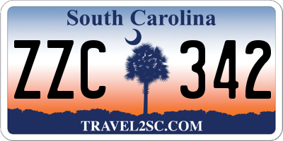 SC license plate ZZC342
