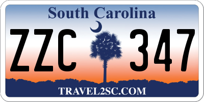 SC license plate ZZC347