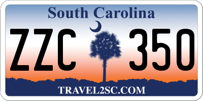 SC license plate ZZC350