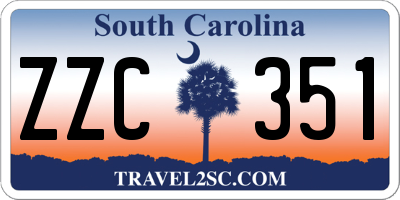 SC license plate ZZC351