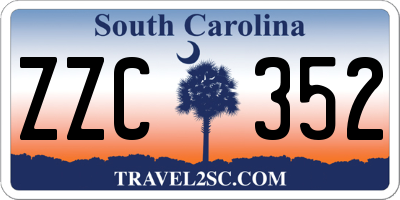 SC license plate ZZC352