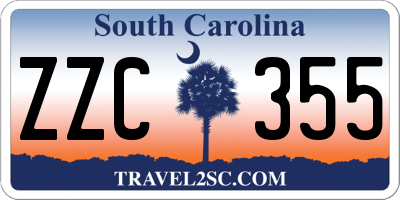 SC license plate ZZC355