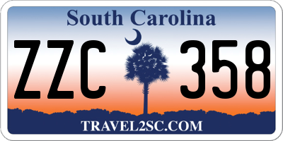 SC license plate ZZC358