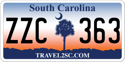 SC license plate ZZC363