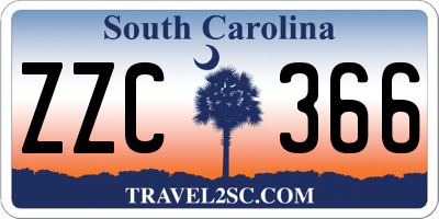 SC license plate ZZC366