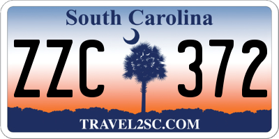 SC license plate ZZC372