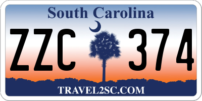 SC license plate ZZC374