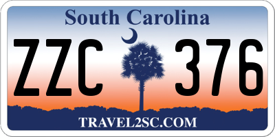 SC license plate ZZC376