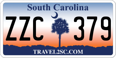 SC license plate ZZC379