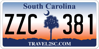 SC license plate ZZC381