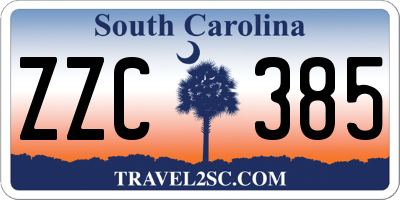 SC license plate ZZC385