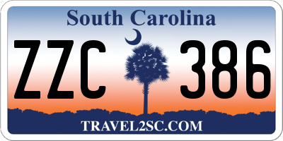 SC license plate ZZC386