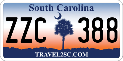 SC license plate ZZC388