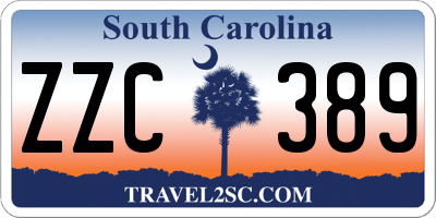 SC license plate ZZC389