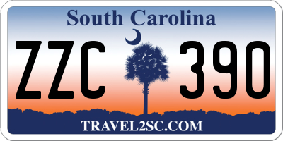 SC license plate ZZC390