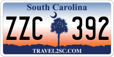 SC license plate ZZC392