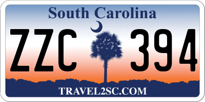 SC license plate ZZC394