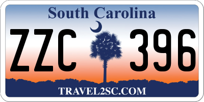 SC license plate ZZC396