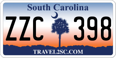 SC license plate ZZC398