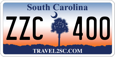 SC license plate ZZC400