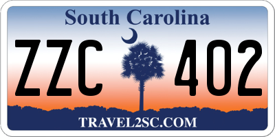 SC license plate ZZC402
