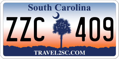 SC license plate ZZC409