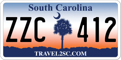 SC license plate ZZC412