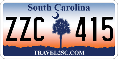 SC license plate ZZC415