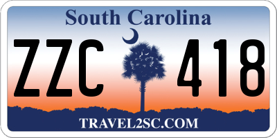 SC license plate ZZC418