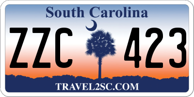 SC license plate ZZC423