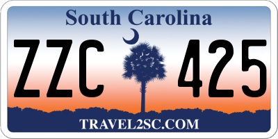 SC license plate ZZC425