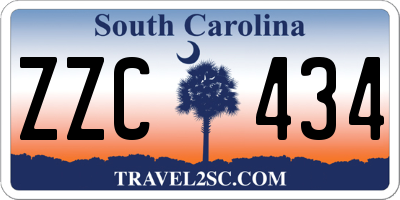 SC license plate ZZC434