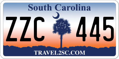 SC license plate ZZC445