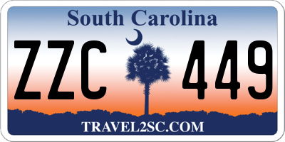 SC license plate ZZC449