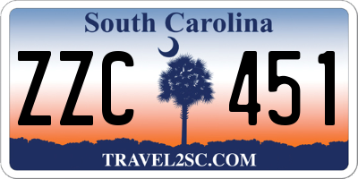 SC license plate ZZC451