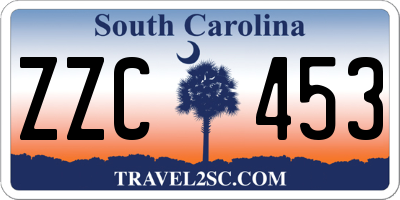 SC license plate ZZC453
