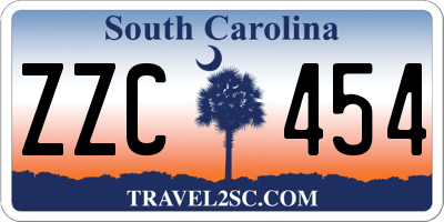 SC license plate ZZC454